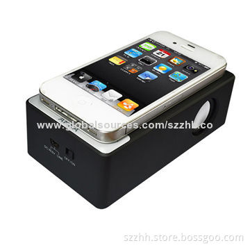 Induction Speaker for iPhone, ipod, No Wires, No Bluetooth, No Setup, Lightweight Design